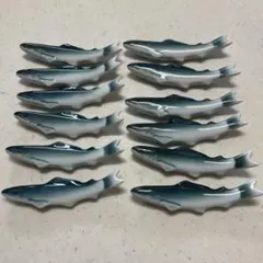 魚型 箸置き 12個セット 陶磁器のサムネイル