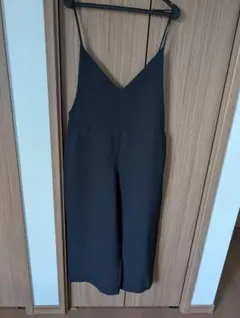 PLST サロペット　オールインワン　紺色　ワイドパンツ　Mサイズ