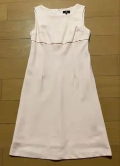 ピンク Aライン膝下ワンピース 13号サイズ 上品 シンプル 春夏