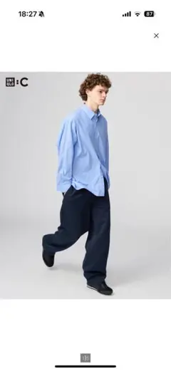 UNIQLO C スウェットパンツ　L 丈長め　ネイビー