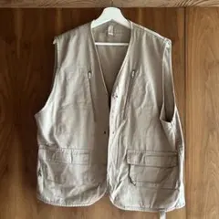 フィッシングベスト　古着　リバーシブル