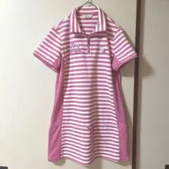 adabat アダバット ゴルフウェア ワンピース 38 M ピンク　ボーダーのサムネイル