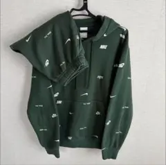 Nike ダークグリーン フード付きスウェット セットアップ