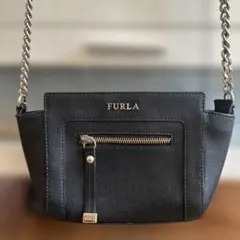 【FURLA】　チェーンミニバック♦︎ブラック ショルダー