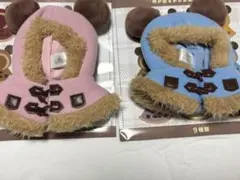ディズニーストア シークレットポンチョ ダッフルコート ピンク&ブルー