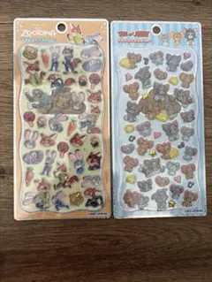２枚セット　ズートピア・トムとジェリー プチドロスティッカー　ボンボン