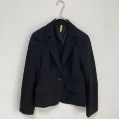 【n-line Precious】ジャケット【5】ストライプ　ウール混　黒系のサムネイル
