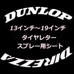 DUNLOP DIREZZA ダンロップ タイヤレター ホワイトレターのサムネイル