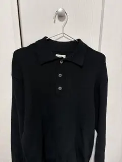BEAMS ニットポロシャツ ブラックのサムネイル