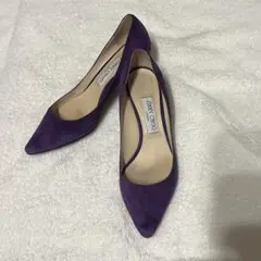 JIMMY CHOO 紫 スエード ハイヒール 38