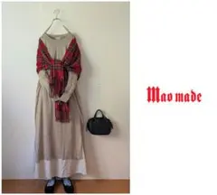 新品未使用 Mao made マオメイド ニットスリットワンピース