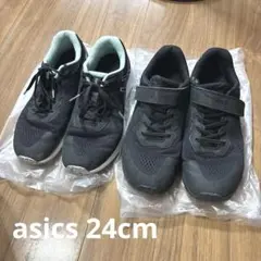 ASICS ブラック スニーカー 2足セット 24cm