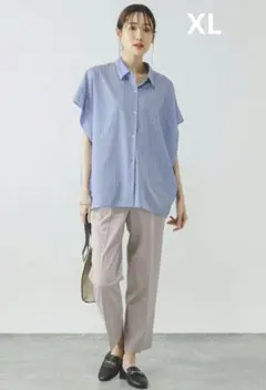 ウツクシルエットDRYプレミアムテーパードパンツ　グレージュのサムネイル