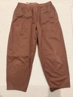 GU イージーパンツ L ブラウン メンズ ワイド