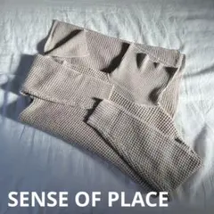 センスオブプレイス　ニットチュニック　ベージュ　フリーサイズ