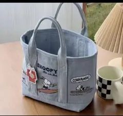 Snoopy ピーナッツデニム風トートバッグ 中型