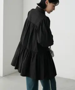 春服ワンピース　ブラック　韓国系