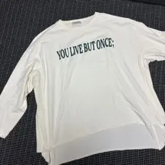 Samansa Mos2 長袖 ロゴTシャツ ホワイト　新品未使用のサムネイル