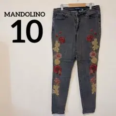 一点もの✨MANDOLINO 【10】花柄刺繍 スキニージーンズ