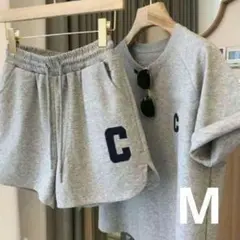 最終値下げ ルームウェア 半袖 セットアップ Tシャツ 夏 パジャマ 部屋着 M