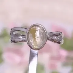 最高品質・一点物】天然ホワイトラビットヘアクォーツ リング 九尾の狐