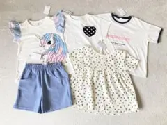 新品　女の子　キッズ　夏服　まとめ売り　5点　120cm Tシャツ　パンツ