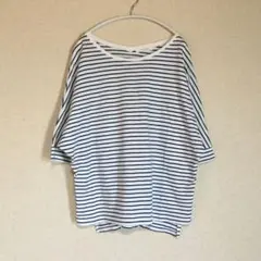 ショコラフィネローブ　ドルマンスリーブカットソー　ボーダー