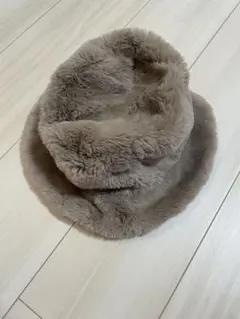 バケットハット ベージュ ファー