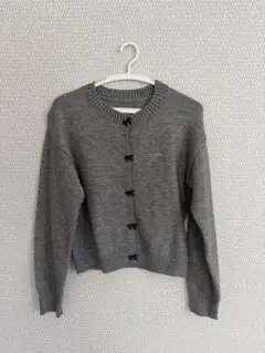 カーディガン ニットカーディガン グレー 韓国 ワンホン系