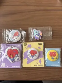 BTS BT21 ・TATAマスコット、キーホルダー、缶バッジ　5点セット