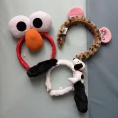 USJ ユニバカチューシャ　エルモ　スヌーピー　 ピンクパンサー　3個セット