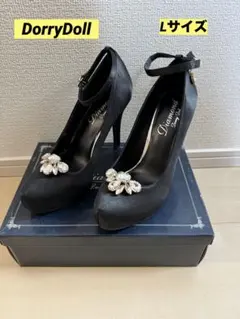 ドリードール　ヒール　パンプス　黒色　結婚式　パーティー