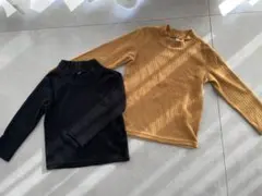 ユニクロ　リブハイネックT 110 120 2枚セット
