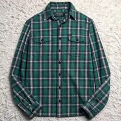 【RRL前身】ポロカントリー ラルフローレン チェックネルシャツ S相当