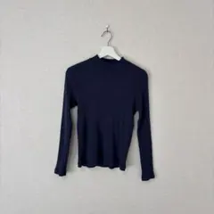 ユニクロ リブハイネックT