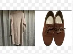 レディース ワンピース 靴 オックスフォード レースアップ ピンク