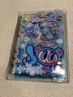 A6 エンジェルブルー　シャカシャカノート　アクリルバインダー シール帳