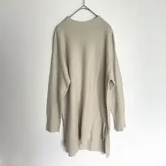 Petit Honfleur ニットロングチュニック ベージュ Lサイズのサムネイル