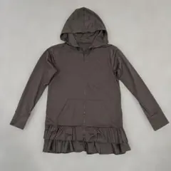 フリル付きダークグレーラッシュガードM