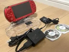 激美品 動作確認品 PSP 3000 ラディアントレッド すぐ遊べるセット
