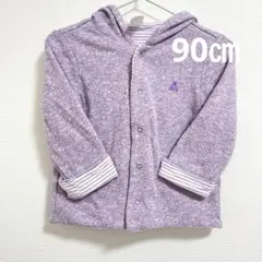 ベビーギャップ くま耳 リバーシブル パーカー アウター パープル 90cm