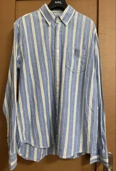 【AEROPOSTALE】ストライプ柄　コットンシャツ　L