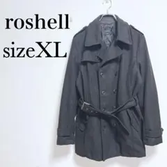 roshell トレンチコート　ブラック　ウール混【XL】ミドル丈　仕事　通勤のサムネイル