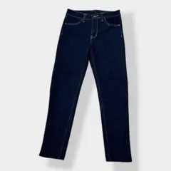 UNIQLO JEANS ハイライズスリムフィットジーンズ ネイビー 25