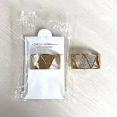 ヘアカフス ポニーフック ゴールド シルバー 髪飾り 2点セット