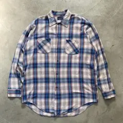 80s 90s CAREER CLUB フランネルシャツ アメリカ製 XL 古着