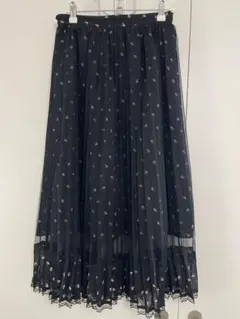 axes femme 花柄　ロングスカート　ブラックのサムネイル
