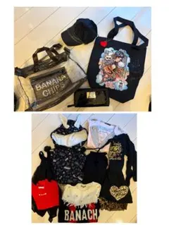 バナナチップス10点衣類財布バッグ帽子など130〜150