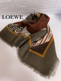 ロエベ　LOEWE スカーフ　薄手　ブラウン系のサムネイル