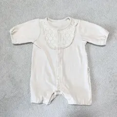 バースデイ　conoco レース　キナリ　長袖　ロンパース　50 60